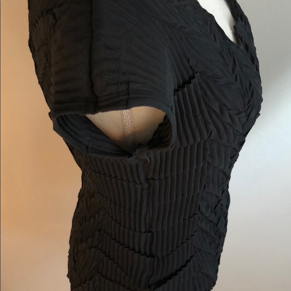 Babette pleated Black Top NWOT - Picture 4 of 8